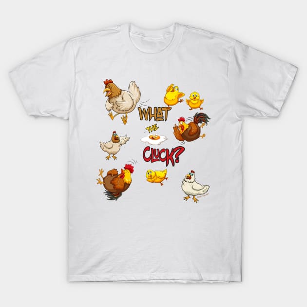 Funny Chickens - What the Cluck? T-Shirt by IconicTee